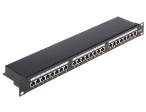 Patch panel RACK 19cali 24xRJ45 PP-24/RJ6-C/FTP-S
