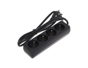 Przedłużacz 4-gniazda PR-1.5M-4G/B 1.3m czarny