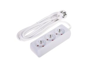 Przedłużacz 3-gniazda PR-3M-3G/W 2.8m