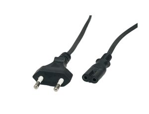Przewód zasilający CEE7 IEC C7 radiowy - POSAC-C7EU18BK czarny 1,8m