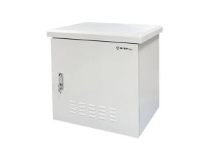 Szafa wisząca RACK 19 6U 600x450mm zewnętrzna hermetyczna drzwi pełne z zamkiem szara IP55 ALANTEC