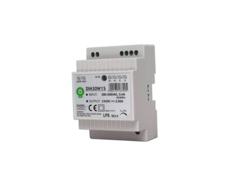 DIN30W15 Zasilacz na szynę DIN 30W 15V 2A