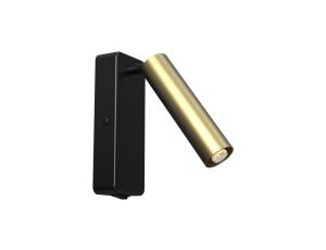 Kinkiet Santi 1xG9 Czarny/Złoty ML1014 Milagro