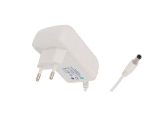 POSB09100A-WH Zasilacz adapter biały 9W 9V 1A gniazdo AC:CEE7/16. wtyk DC:2.1/5.5(+)
