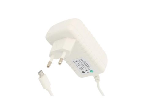 POSB05200A-WH-MICRO Zasilacz adapter biały 10W 5V 2A 10W gniazdo AC:CEE7/16. wtyk DC: micro USB