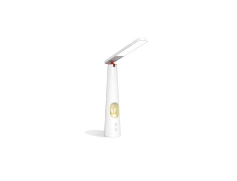 Lampa biurkowa LED 7,5W ze świecącym króliczkiem PURE FLB-150 ELENA biała Forever Light