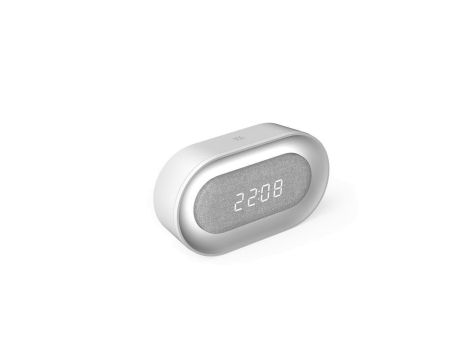 Budzik z nocną lampką LED PURE FNL-07 AKSEL biały podłużny Forever Light