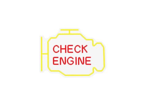 Neon PLEXI LED CHECK ENGINE żółto czerwony NNE21 Neolia