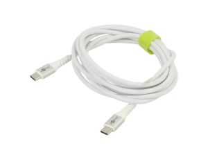 Kabel USB 2.0 USB C wtyk, z obu stron 2m biały 0,48Gbps 60W 70194