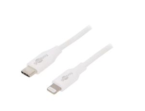 Kabel USB 2.0 Apple Lightning wtyk, USB C wtyk 0,5m biały 39444