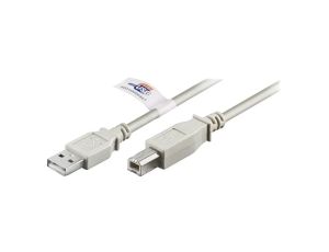 Kabel USB 2.0 USB A wtyk, USB B wtyk 5m szary Żyła: Cu 480Mbps 50833