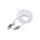 GOOBAY-74165 Kabel USB 3.1 RJ45 wtyk, USB C wtyk niklowany 1m biały F/UTP