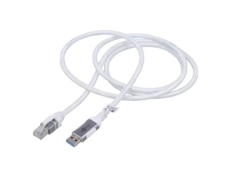 GOOBAY-74166 Kabel USB 3.1 RJ45 wtyk, USB C wtyk niklowany 1,5m biały PVC