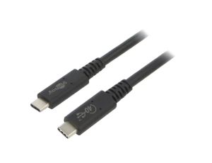 Kabel Thunderbolt 3, Thunderbolt 4, USB 4.0 0,8m czarny 40Gbps 60196