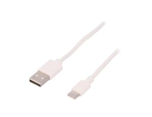 Kabel USB 2.0 USB A wtyk, USB C wtyk 3m biały Żyła: Cu 480Mbps 59132
