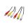 Kabel RCA wtyk x3, z obu stron 10m Pokrycie: niklowany 50770