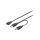 USB3.0Y-MICBM/0.3 Kabel USB 3.0 USB A wtyk x2, USB B micro wtyk 0,3m czarny