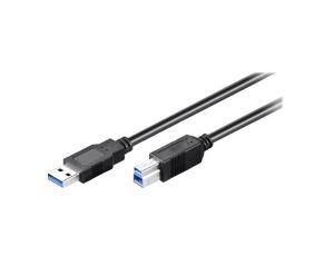Kabel USB 3.0 USB A wtyk, USB B wtyk 0,5m czarny 95722