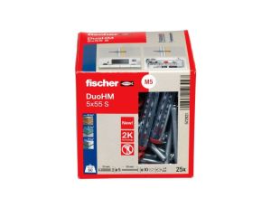 Kołki rozporowe do płyt karton gips DuoHM 5x55mm 2-składnikowe z wkrętem FISCHER 25 sztuk