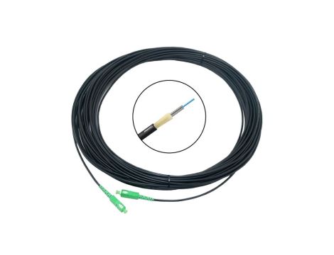Patchcord microADSS 1J, 20 m, 3 mm, G.657A2, złącza SC/APC, Gold, zbrojony, LSOH