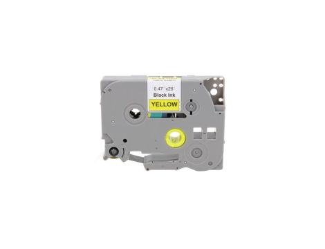 Taśma Tze-631 do drukarki Brother 12mm 8m żółta taśma czarny nadruk