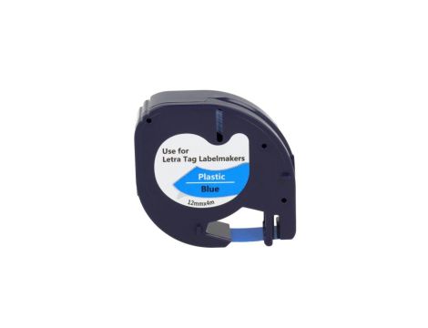 Taśma LT 59426 do drukarki DYMO 12mm 4m niebieska taśma czarny nadruk