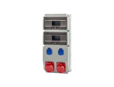 Rozdzielnica CAJA 20M gniazda 2x16A 5p, 2x230V IP44