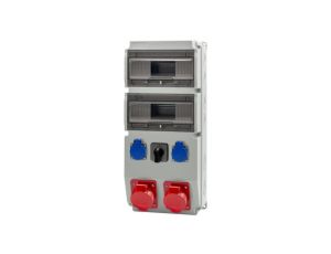 Rozdzielnica CAJA 20M gniazda 2x16A 5p, 2x230V, 0/1(32A) IP44