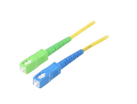 SCA-SCU/OS2-020YL Patch cord światłowodowy OS2 SC/APC, SC/UPC 2m LSZH żółty