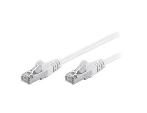 Patch cord F/UTP 5e linka CCA PVC biały 10m 26AWG 93492