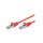 F/UTP5-CCA-100RD Patch cord F/UTP 5e linka CCA PVC czerwony 10m 26AWG
