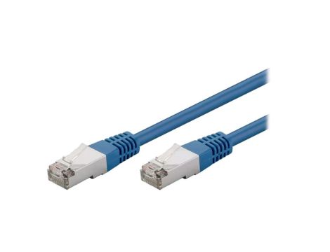 F/UTP5E-CCA-100BL Patch cord F/UTP 5e linka CCA PVC niebieski 10m 26AWG