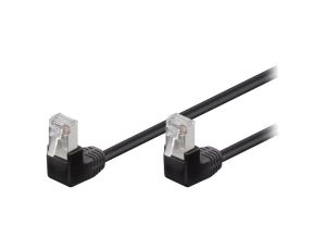 F/UTP5-2X90-050BK Patch cord F/UTP 5e linka CCA PVC czarny 5m 26AWG