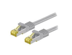 Patch cord S/FTP 6a linka Cu LSZH szary 20m 26AWG 91657