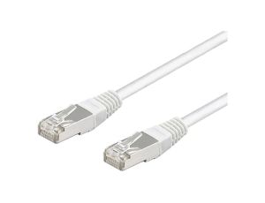 Patch cord SF/UTP 5e linka CCA PVC biały 10m 26AWG 93480