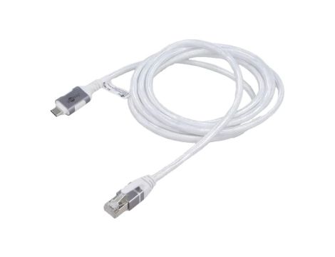 GOOBAY-74177 Kabel USB 3.1 RJ45 wtyk, USB C wtyk niklowany 3m biały F/UTP