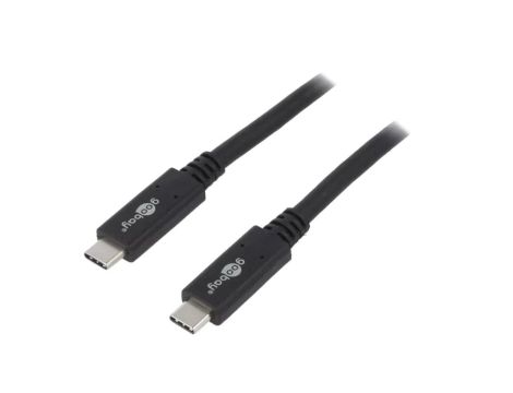 USB.C-C/G2-1.0BK Kabel USB 3.2 USB C wtyk, z obu stron 1m czarny 20Gbps 100W