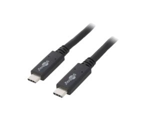 USB.C-PD100-0.5BK Kabel USB 3.2 USB C wtyk, z obu stron 0,5m czarny 20Gbps 100W