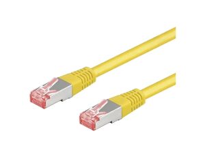 Patch cord S/FTP 6a linka Cu LSZH żółty 3m 27AWG 93781