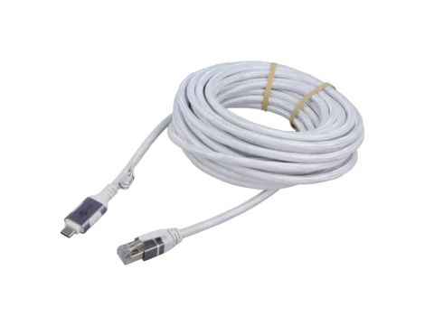 GOOBAY-74179 Kabel USB 3.1 RJ45 wtyk, USB C wtyk niklowany 7,5m biały PVC