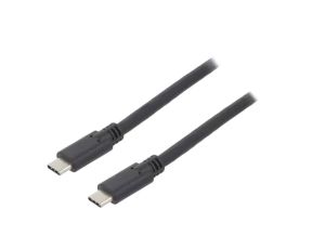 Kabel USB 3.2 USB C wtyk, z obu stron 3m czarny 5Gbps 60W 66509