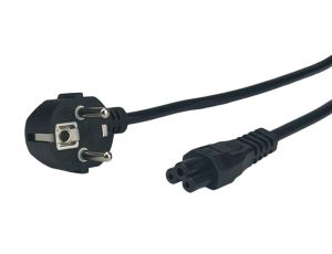 Przewód zasilający CEE7 IEC C5 Koniczynka - POSAC-C5-EUL12 czarny 1,2