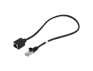 Przedłużacz RJ45 F/UTP 5e linka Cu PVC czarny 0,5m 26AWG 73386
