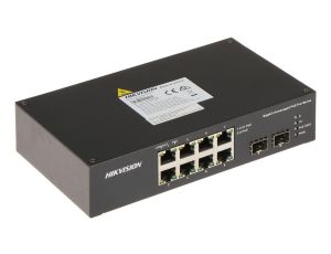 Switch przemysłowy PoE 8-portowy 1Gbps + 2x SFP (niezarządzalny) DS-3T0510HP-E/HS