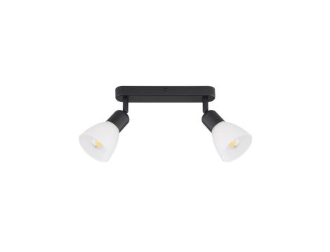 Spot lampa sufitowa czarna z białymi kloszami MALTA 2 LP-877/2W BK Light Prestige