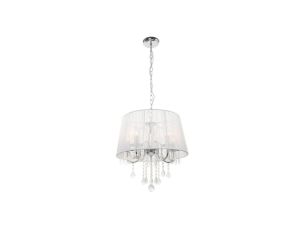 Klasyczny żyrandol MONA do salonu w stylu glamour LP-5005/3P srebrna Light Prestige