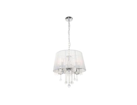 Klasyczny żyrandol MONA do salonu w stylu glamour LP-5005/3P srebrna Light Prestige