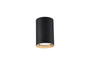 Spot tuba MANACOR czarno-złota 6x9cm GU10 LP-232/1D-90 LIGHT PRESTIGE