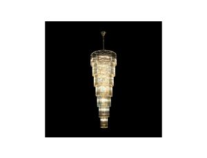 Lampa wisząca elegancki szklany żyrandol LUXE Złoty E14 18006-69 Zuma Line