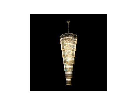 Lampa wisząca elegancki szklany żyrandol LUXE Złoty E14 18006-69 Zuma Line